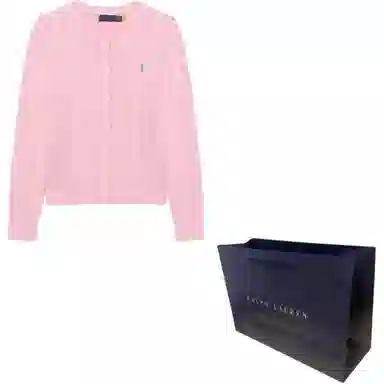 Polo Ralph Lauren Cable-Knit Cardigan Pink