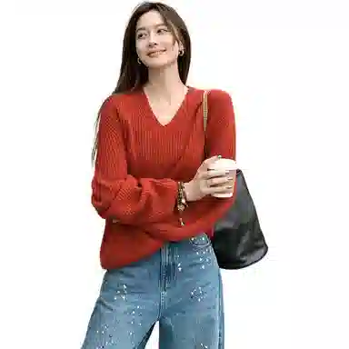 美洋 羊绒羊毛元宝针毛衣 女款