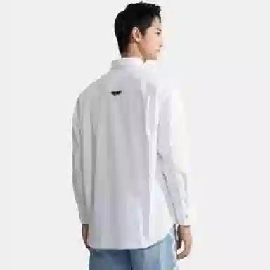Calvin Klein Solid Point Collar Shirt Moonlight White