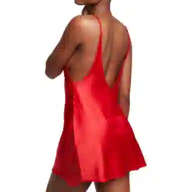 Victoria's Secret Satin Plunge Lace Inset Slip Lipstick V