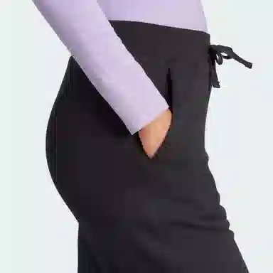 adidas Lounge French Terry Barrel-Leg Pants Logo