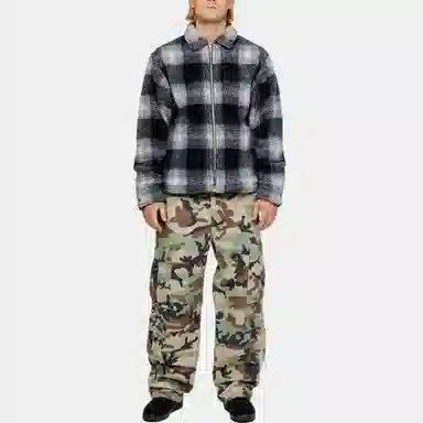Stussy Zip Sherpa Shadow Plaid