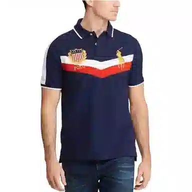 Polo Ralph Lauren SS24 Letter Logo Slim Polo Shirt Blue