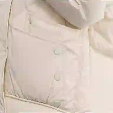 鸭鸭 连帽纯色长袖拉链羽绒服 女款