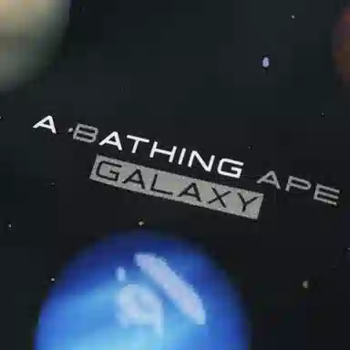 A BATHING APE Galaxy Print Collar Jacket Black