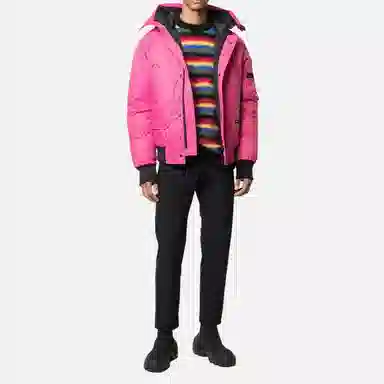 Canada Goose SS21 Classic Hooded Bomber Jacket Pink