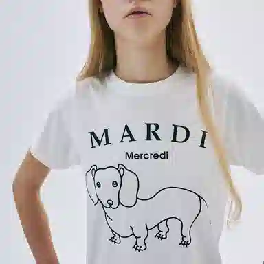 MARDI MERCREDI SS25 SLIM TSHIRT DDANJI CH.06 IVORY BLACK T