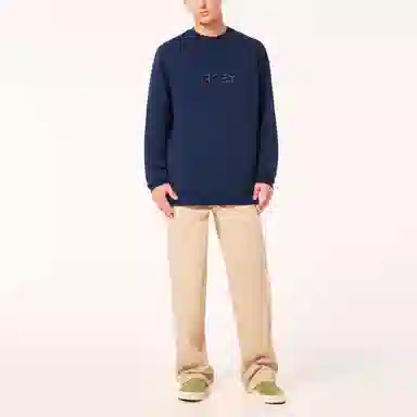 Oakley Embroidered Logo Crewneck Sweatshirt Navy