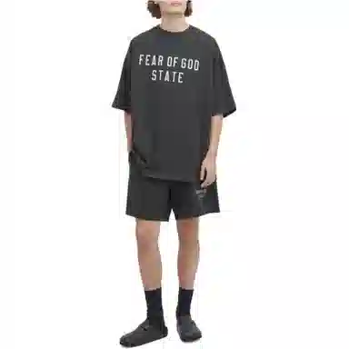 Fear of God Essentials Heavy Jersey Soccer Short Black