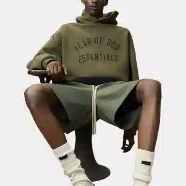 Fear of God Essentials Fleece Hoodie Olive