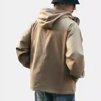 格蓝鹿  美式机能工装纯色宽松  抗菌冲锋衣 男款