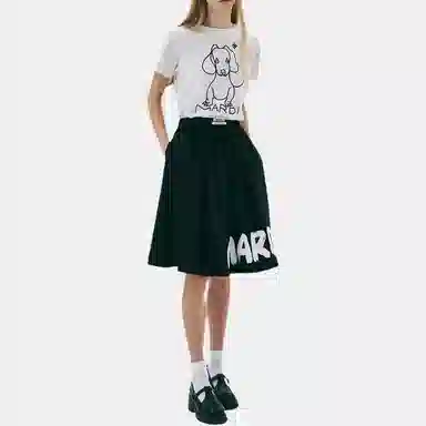 MARDI MERCREDI SS25 SLIM TSHIRT DDANJI CH.02_IVORY BLACK T