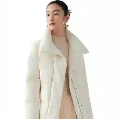 波司登 纯色修身翻领短款休闲长袖羽绒服 女款 栀子白