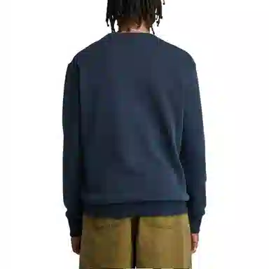 Timberland Letter Drop Shoulder Crewneck Sweatshirt Navy