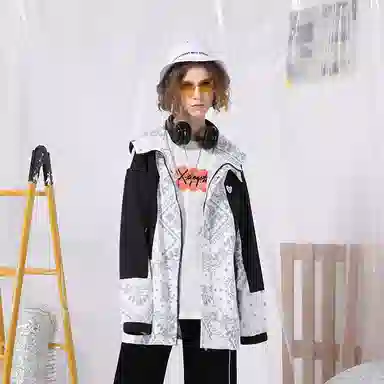 XXGOGO Paisley Patchwork Hooded Jacket