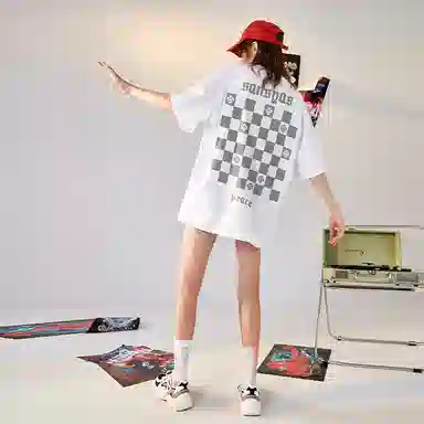 Kimura Sansha Checkered Loose T-Shirt