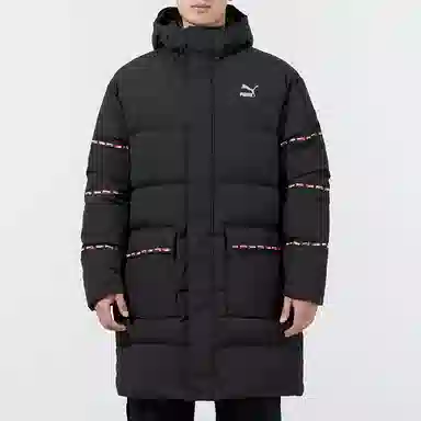 Puma Classics Long Down Jacket Black