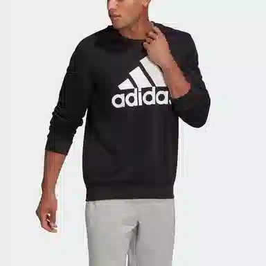 adidas M Bl Ft Swt Logo Crew Sweatshirt Black