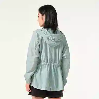 探路者 户外旅行光变印花连帽防晒衣 女款