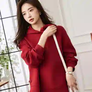 【dme】 假两件连帽长袖卫衣 女款