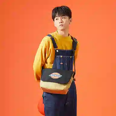 Dickies Anniversary Messenger Bag Black Khaki