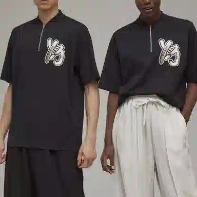 Y-3 SS23 Logo Half-Zip T-Shirt