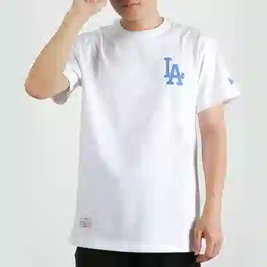 New Era MLB Los Angeles Dodgers Classic LA Print T-Shirt White