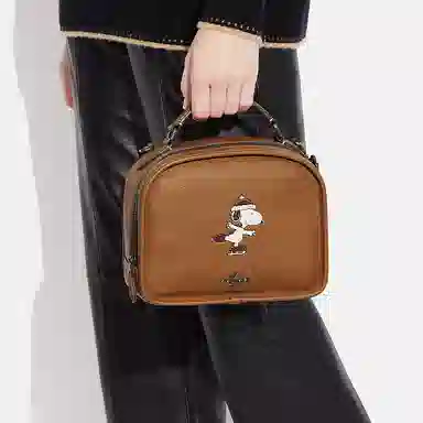 COACH x Peanuts Snoopy Lunch Pail 22 Brown
