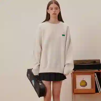 bosieagender Little Flower Crewneck Knit Sweater