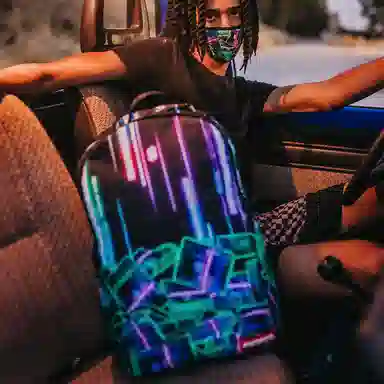 SPRAYGROUND Cyberpunk Neon Backpack