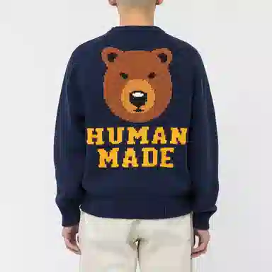 HUMAN MADE SS23 Bear Raglan Knit Sweater