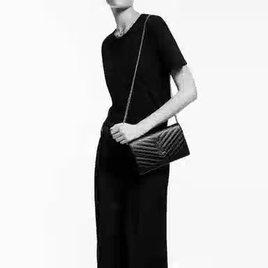 Saint Laurent Cassandre Quilted Leather Bag White