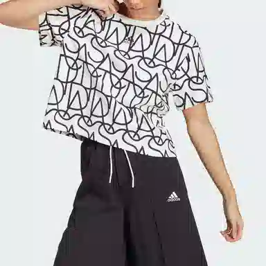 adidas ALLOVER GRAPHIC BOYFRIEND TEE LogoT