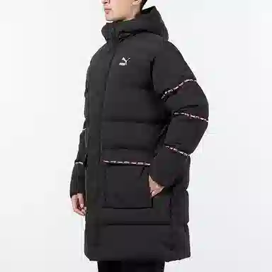 Puma Classics Long Down Jacket Black
