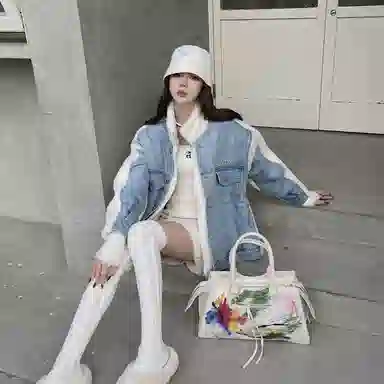 13 DEMARZO Denim Patchwork Jacket