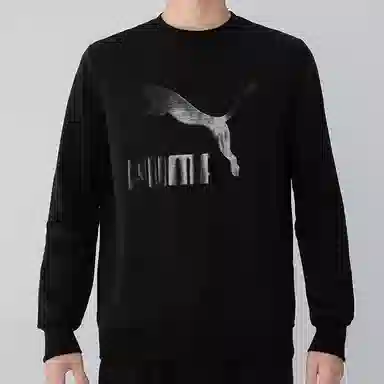 Puma Classics Metal Logo Crewneck Sweatshirt Black