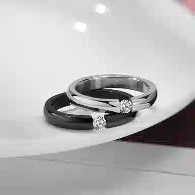 恋朵 情侣戒指一对价 时尚简约钛钢戒指情侣对戒指环男女  #闪耀银河# 情侣款