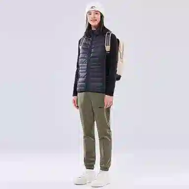 探路者 纯色户外透气舒适轻薄保暖防泼水羽绒马甲 女款