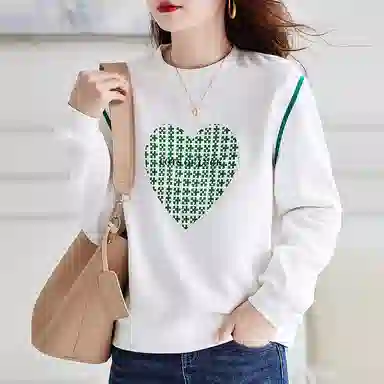 【dme】 圆领爱心宽松卫衣 女款