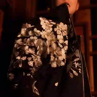 Sanshengliubu Heavy Embroidery Zipper Hoodie