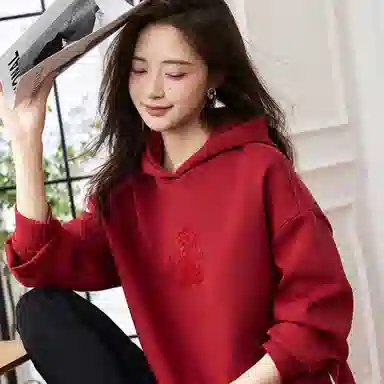 【dme】 假两件连帽长袖卫衣 女款