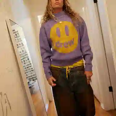 Drew House Mascot Funnel Neck Sweater - Mascot Heather Amethyst