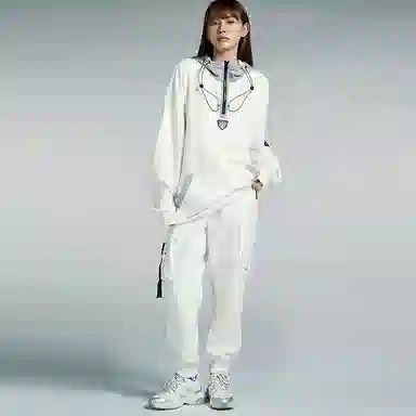 探路者 航天主题章牌星空印花透气套头连帽卫衣 男女同款