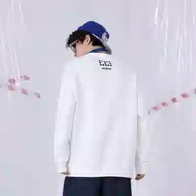 XXGOGO Blue Daisy Checkered Sweatshirt