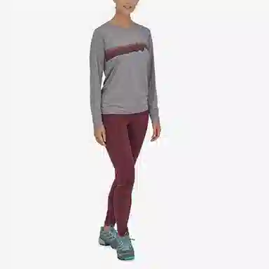 patagonia Women's Long-Sleeved Capilene Cool Daily Graphic Shirt C1logo T