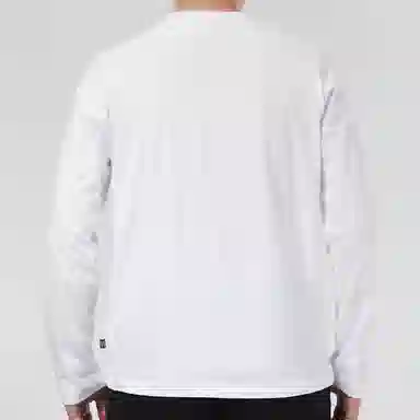 Puma Logo Crewneck Long Sleeve Tee White
