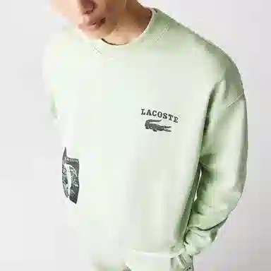 Lacoste SS22 Logo Crewneck Sweatshirt Light Green