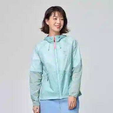 探路者 纯色透气速干连帽皮肤衣 女款