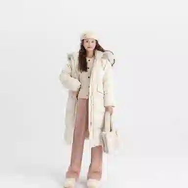 小镇姗姗 纯色高腰加绒针织休闲裤 女款