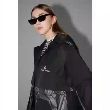 Valeria Obbaco SS21 Logo Reflective Mesh Hoodie Jacket